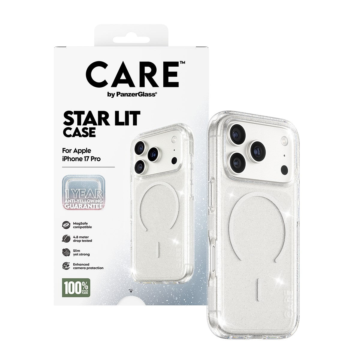 CARE by PanzerGlass® Urban Explorer Case Star Lit m. Hvid MagSafe iPhone 17 Pro